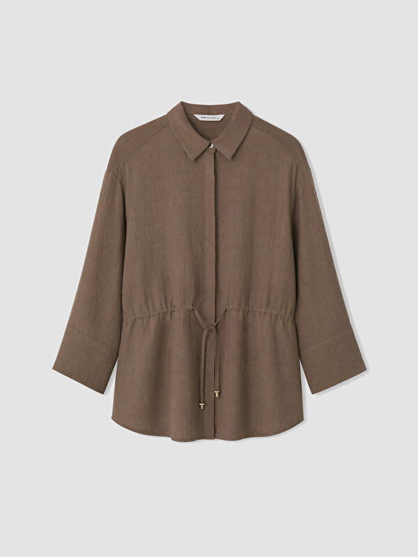 LCW EVERYDAY Beli Bağcıklı Oversize Kadın Gömlek
