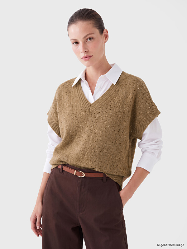 LCW EVERYDAY Oversize Women's Knitwear Sweater Vest
