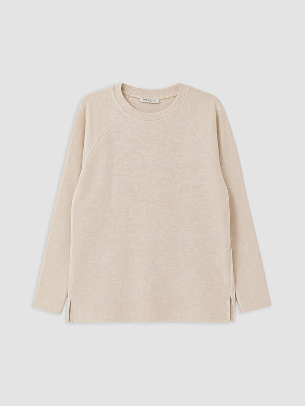 LCW Comfort Bisiklet Yaka Kadın Sweatshirt