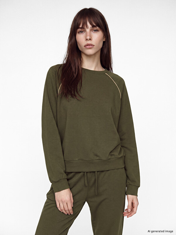 Natuvera Bisiklet Yaka Kadın Sweatshirt