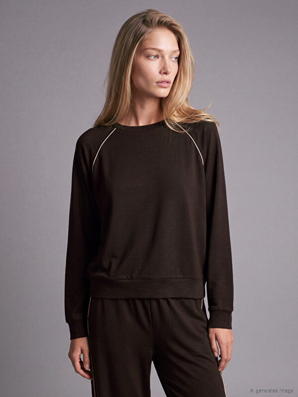 Natuvera Bisiklet Yaka Kadın Sweatshirt