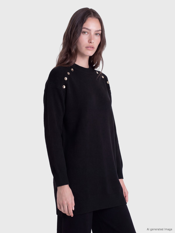 LCW Modest Crew Neck Women's Knitwear Tunic