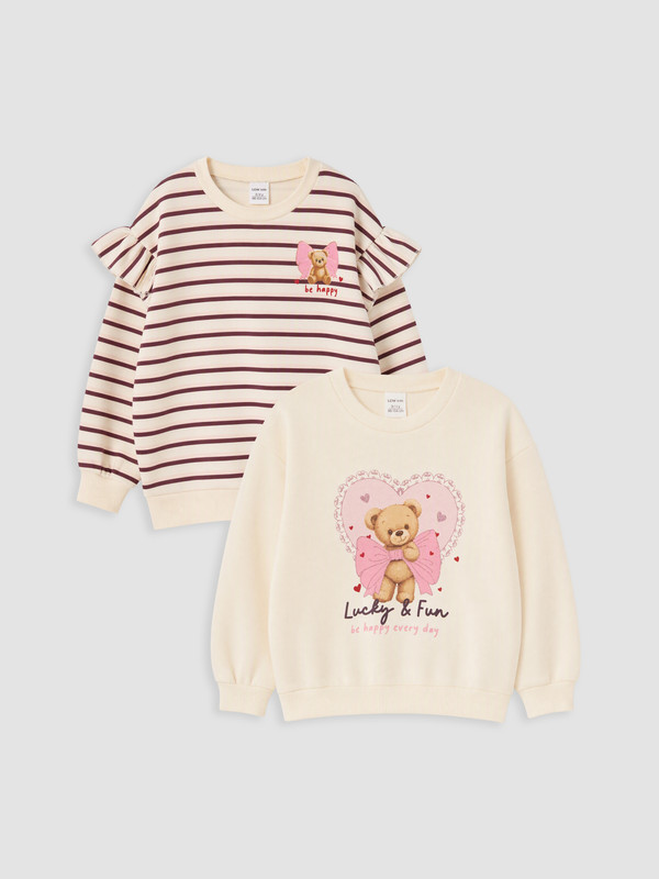 LCW Kids Baskılı Kız Çocuk Sweatshirt