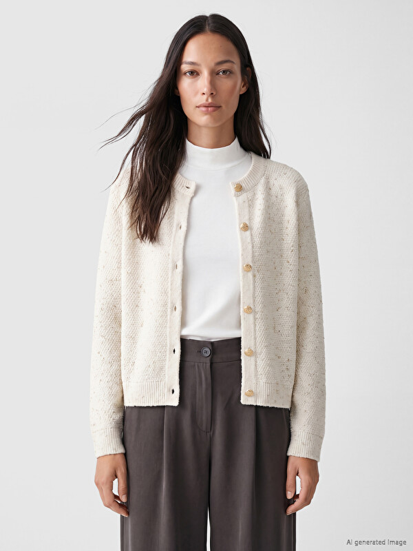 LCW EVERYDAY Woman Beige Cardigan