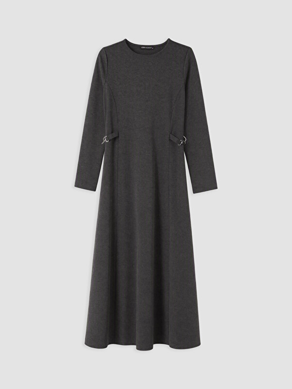 LCW Modest Woman Anthracite Dress