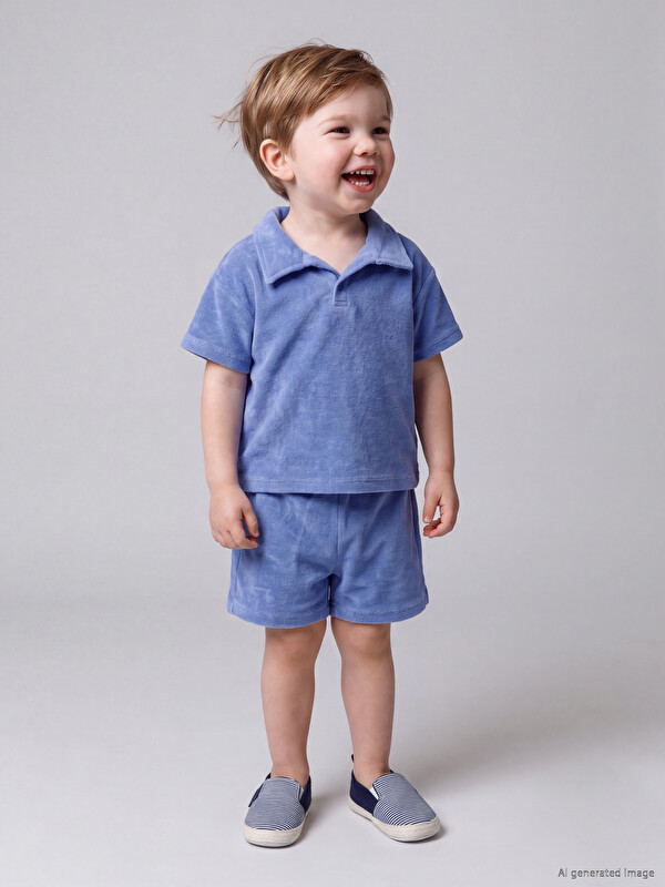 LCW baby Set pantallonash të shkurtra me jakë polo për foshnja djem