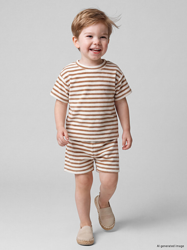 LCW baby Striped Baby Boys' Shorts Set