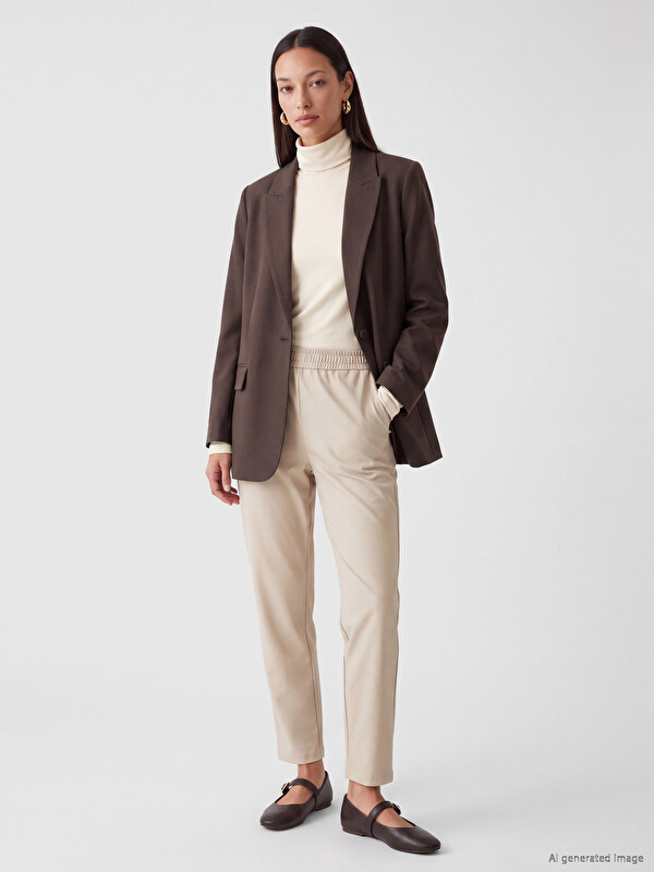 LCW EVERYDAY Elastic Waist Women's Trousers