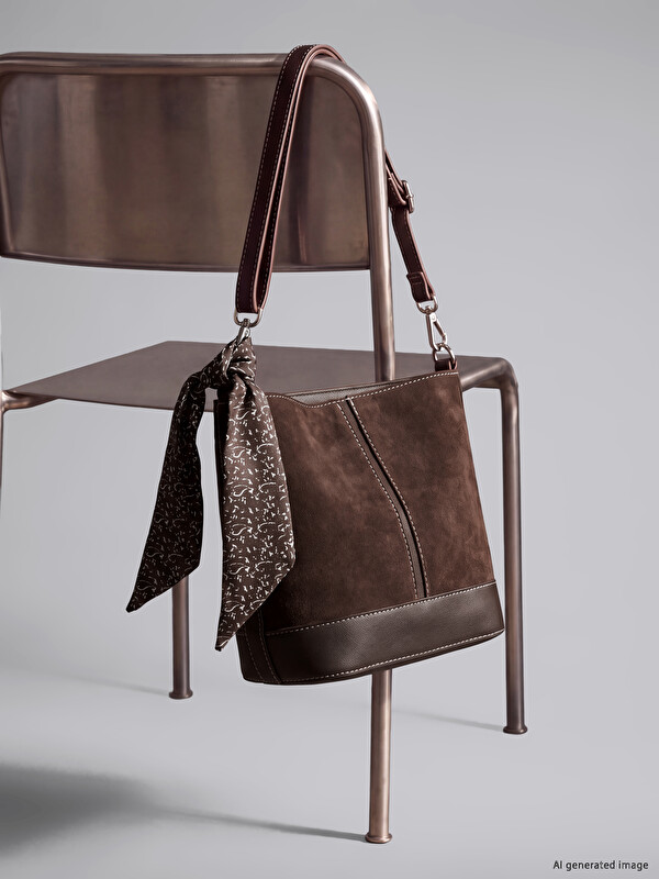 LCW ACCESSORIES Süet Kadın Omuz Çantası