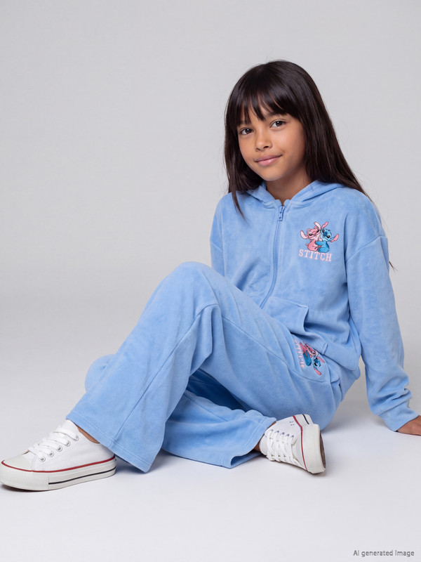 LCW Kids Stitch Embroidered Girls' Sweatpants