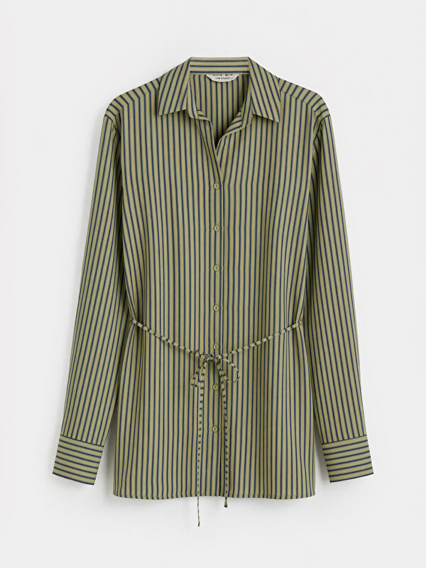 LCW STUDIO Tie-waist Striped Women's Shirt