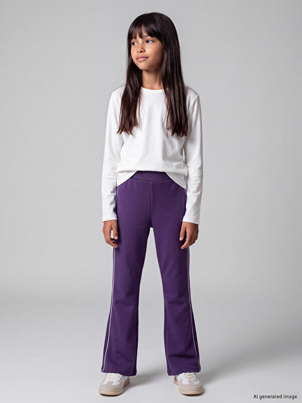 LCW Kids Girls' Flare Soft Touch Leggings
