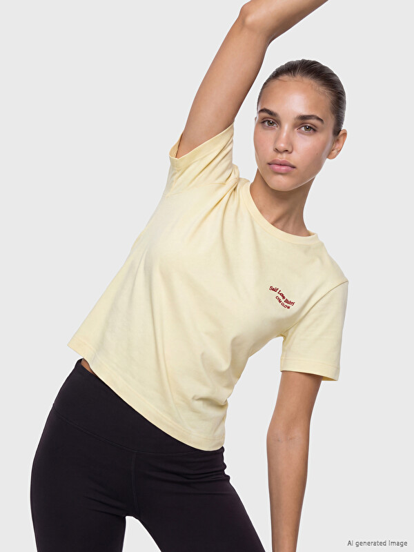 KOOR SPORT Nakışlı Soft Touch Kadın Spor Tişört