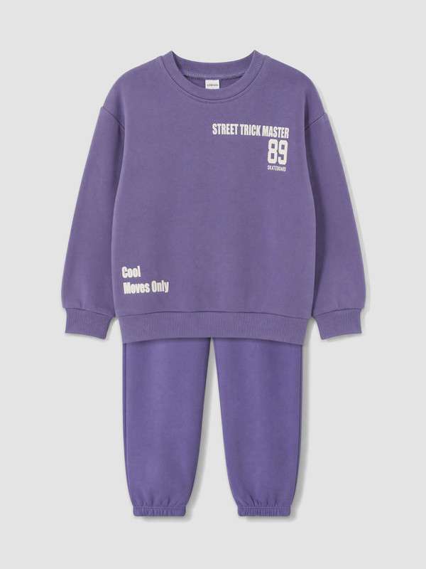 LCW Kids Boy Purple Tracksuit Set