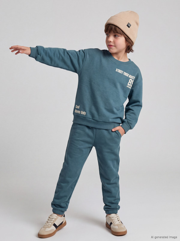 LCW Kids Tekst štampani trenerka komplet za Dječake