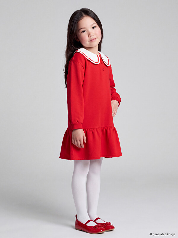 LCW Kids Peter Pan Collar Girls' Dress