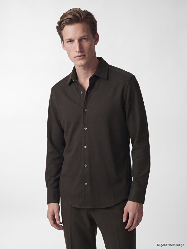 SOUTHBLUE Slim Fit İnterlok Erkek Gömlek