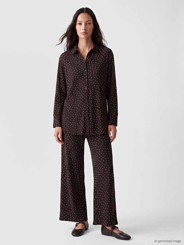 LCW EVERYDAY Elastic Waist Polka Dot Women's Trousers