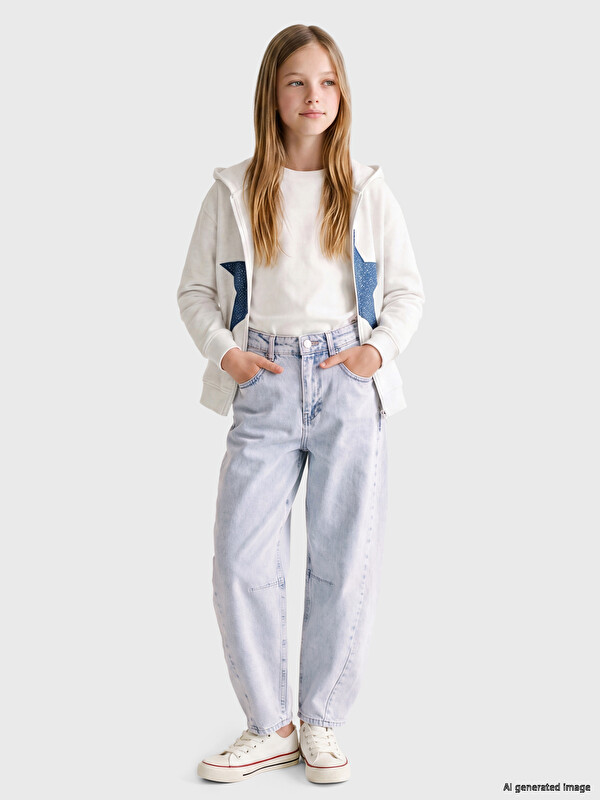 LCW Kids Barrel Fit Girls' Jeans