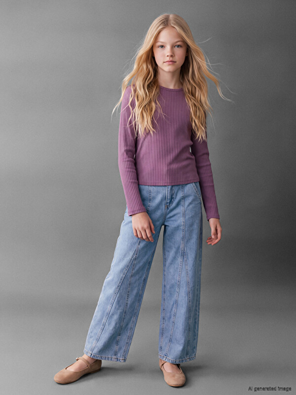 LCW Kids Baggy Fit გოგონას ჯინსი