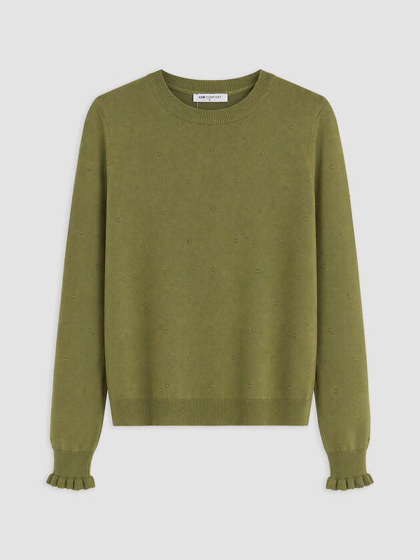 LCW Comfort Crew Neck Embroidered Women's Knitwear Sweater