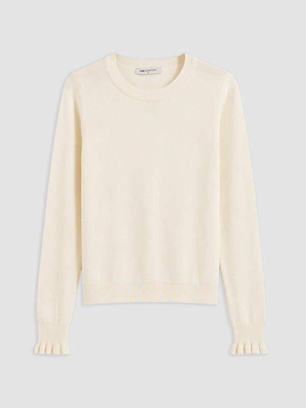 LCW Comfort Crew Neck Embroidered Women's Knitwear Sweater