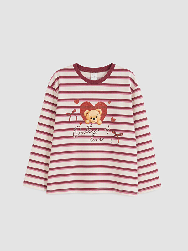 LCW Kids Baskılı Kız Çocuk Tişört