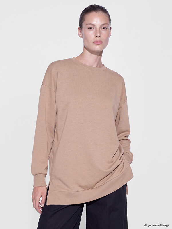 LC WAIKIKI Soft Touch Kadın Sweatshirt Tunik