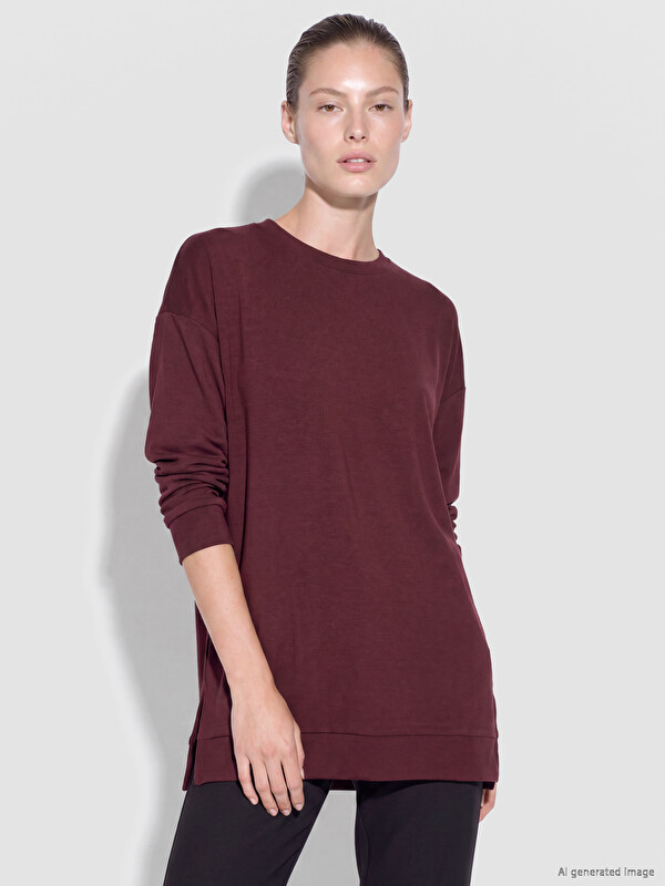 LC WAIKIKI Soft Touch Kadın Sweatshirt Tunik