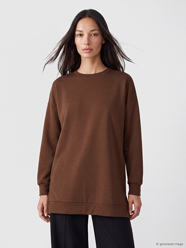 LC WAIKIKI Soft Touch Kadın Sweatshirt Tunik