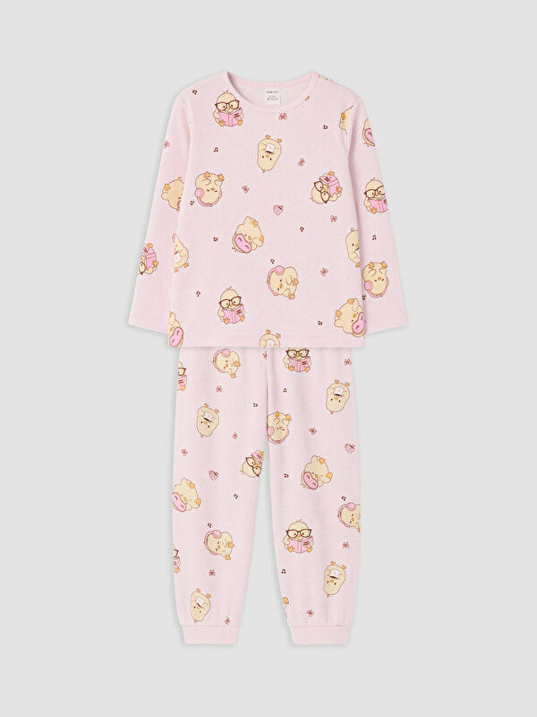 LCW Kids Girl Pink Pyjama Set