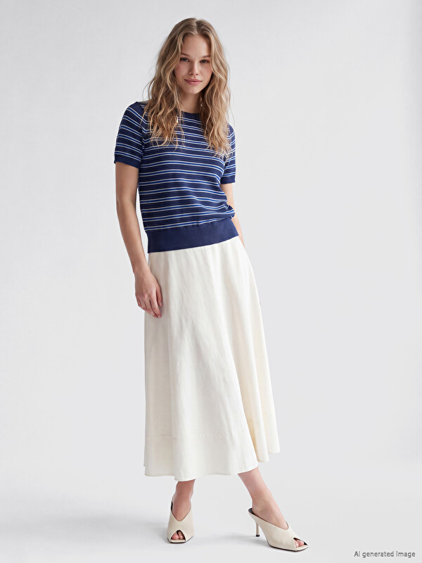 LCW Vision Woman Ecru Skirt