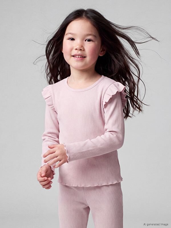 LCW Kids Frilled Girls' T-Shirt