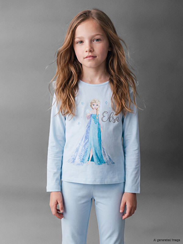 LCW Kids Elsa Printed Girls' T-Shirt