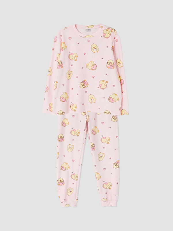 LCW Kids Baskılı Kız Çocuk Pijama Takım