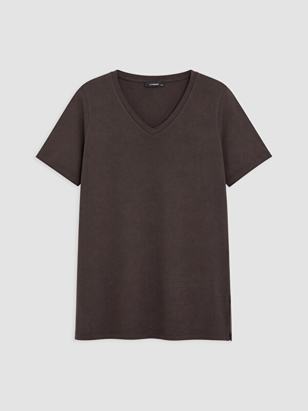 LCWAIKIKI Curve Plus Size %100 Cotton Women's T-Shirt