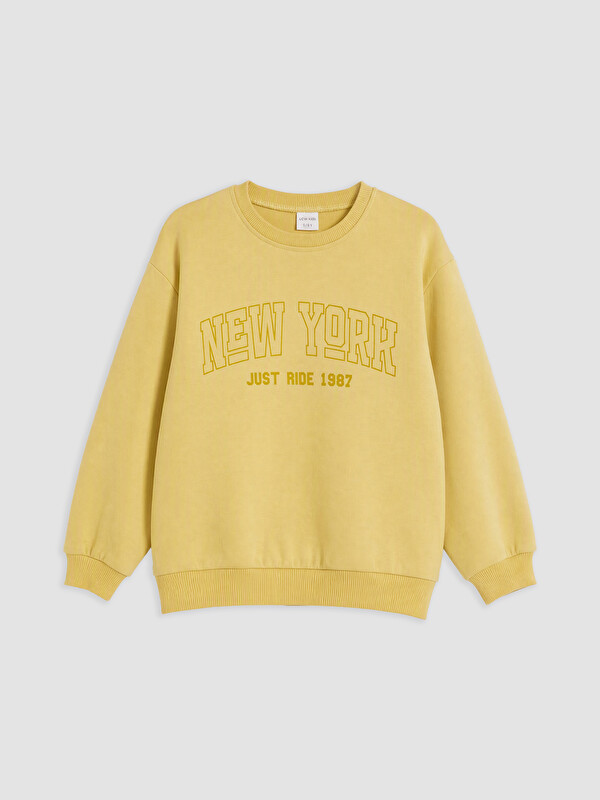 LCW Kids NYC Baskılı Erkek Çocuk Sweatshirt
