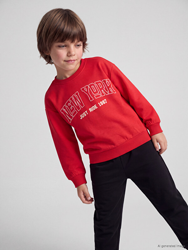 LCW Kids NYC Printed Boys' Sweatshirt