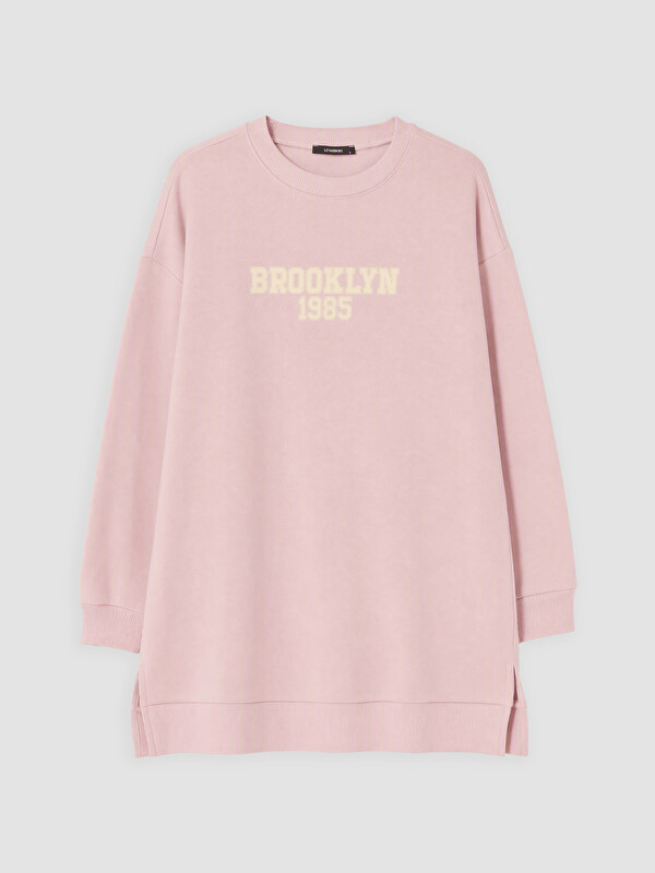LC WAIKIKI Baskılı Kadın Kalın Sweatshirt Tunik