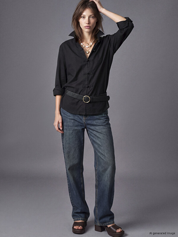 LCW Jeans Xhinse të shkurtra me prerje të drejtë për gra xhinse
