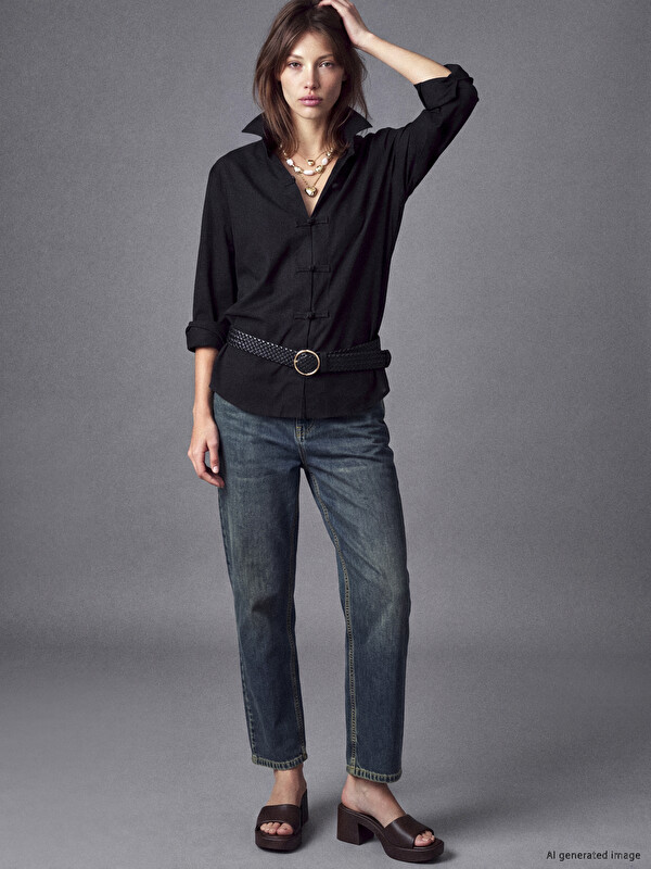 LCW Jeans Crop Straight Fit Kadın Jean Pantolon