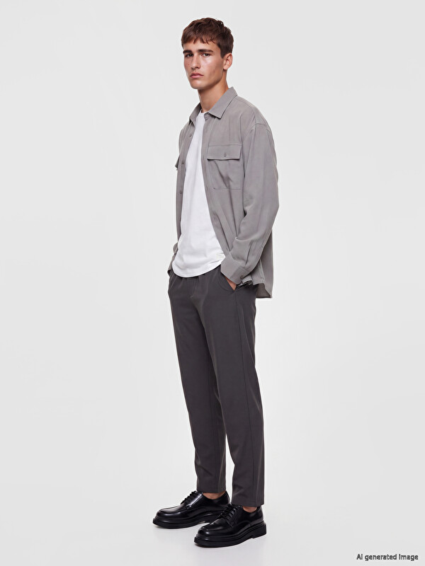 LCW Vision Slim Fit Erkek Pileli Pantolon