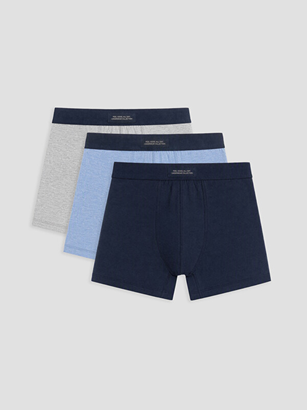 LC WAIKIKI Pamuklu Esnek Erkek Boxer 3'lü Paket