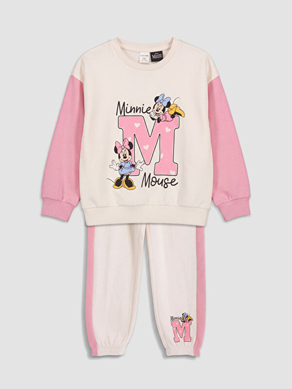 LCW Kids Minnie Mouse Baskılı Kız Çocuk Kalın Takım