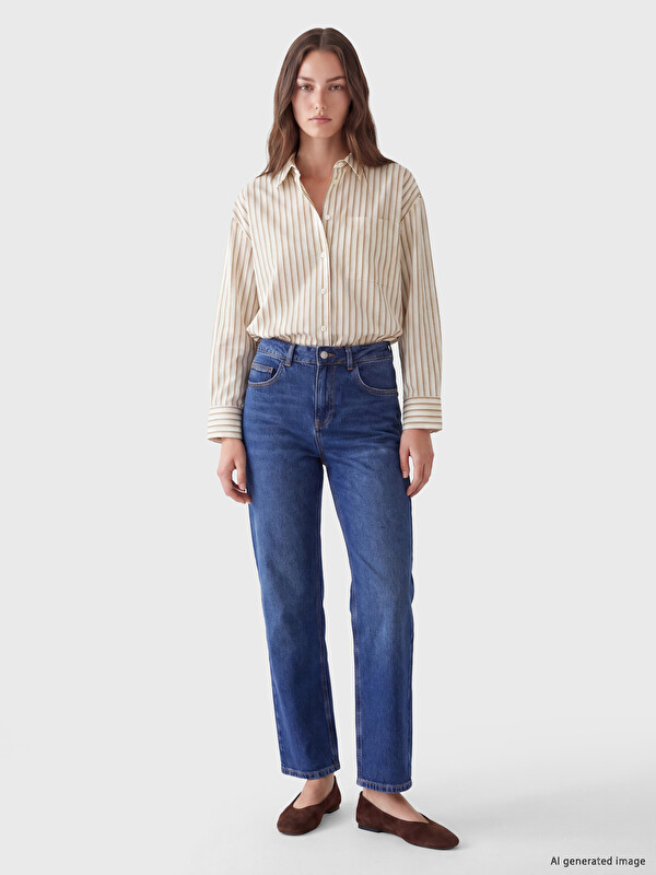 LCW Modest Straight Fit Kadın Jean Pantolon
