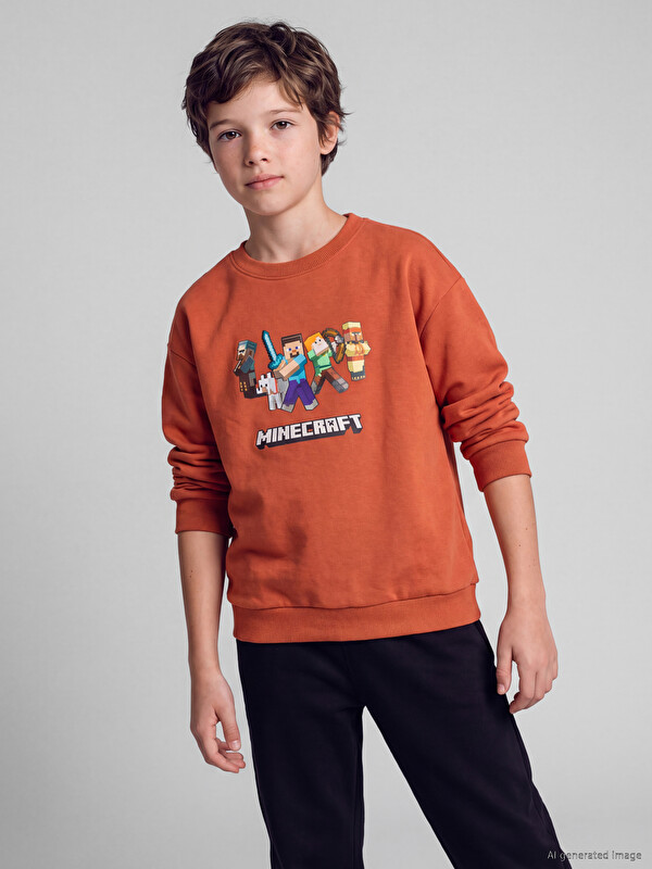 LCW Kids Minecraft Boys' Sweatshirt