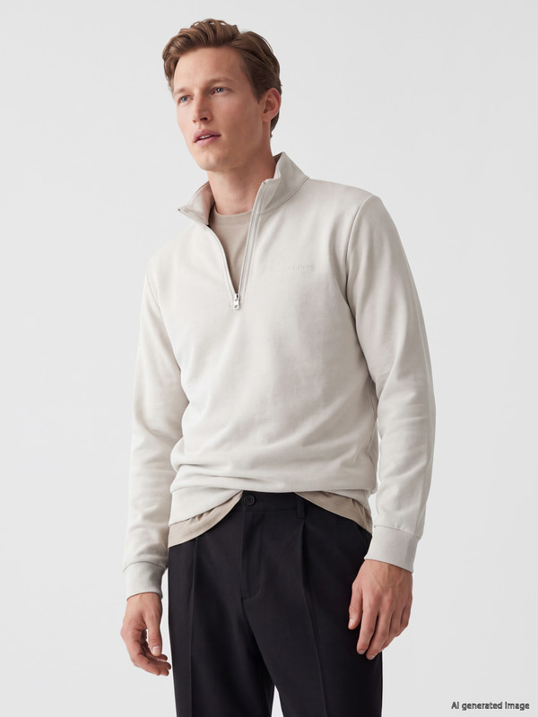SOUTHBLUE Mock Neck Men's Thick Sweatshirt
