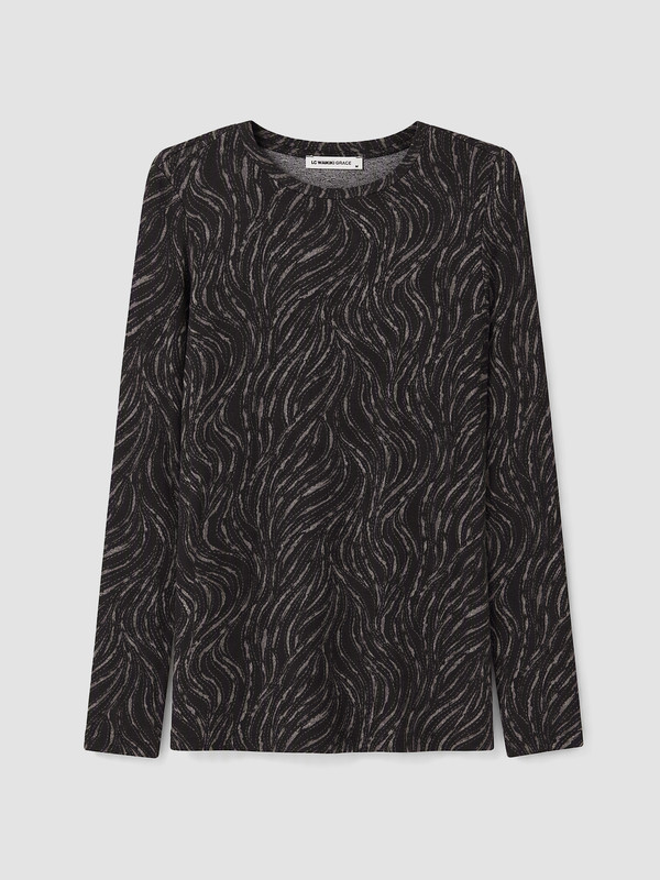 LCW Grace Crew Neck Printed Blouse