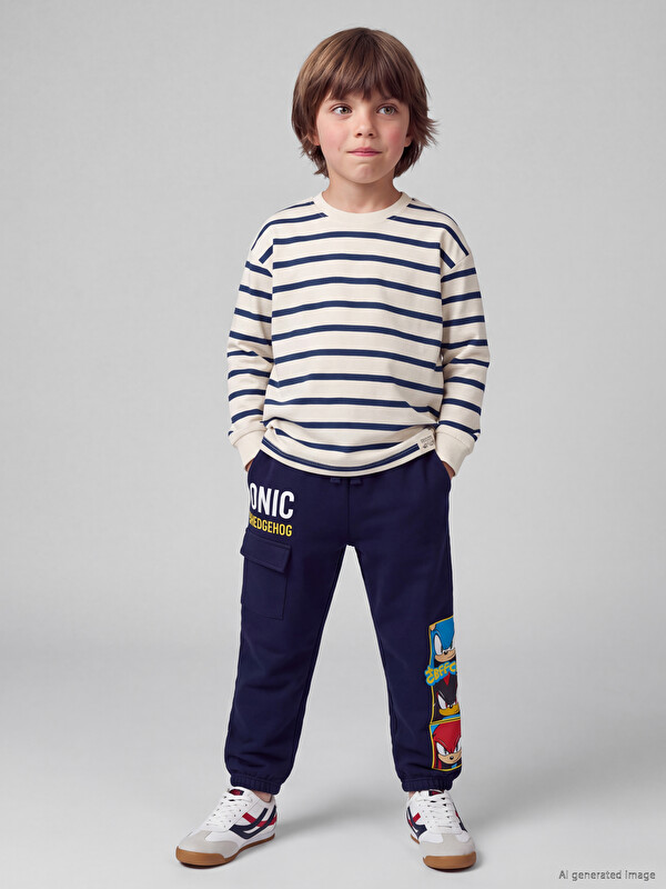 LCW Kids Pantallona sportive jogger të stampuara Sonic për djem