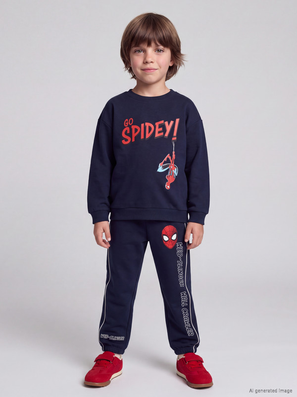 LCW Kids Spider-Man Baskılı Erkek Çocuk Jogger Eşofman Altı